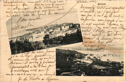 CORSE - AJACCIO - CARTE A DOUBLE  VUES - Coll. P.C. 1907 - Ajaccio