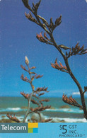 New Zealand, Chipcard Nr 143, $5, New Zealand Summer: Flax Flower Heads, 2 Scans - Neuseeland