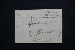 SUISSE - Marque Postale De Genève Sur Lettre En 1830 Pour Gênes  - L 114657 - ...-1845 Voorlopers