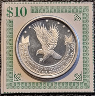 1988 $10 MONEX TRADE EAGLE 1 OZ ROUND .999 FINE SILVER - Verzamelingen