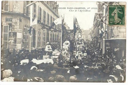 Delcampe - CHARTRES - PARIS - CAVALCADE, 01 AVRIL 1906 Char De L'agriculture - RARE PHOTO-CARTE - - Demonstrationen