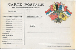 CARTE  Franchise Militaire  - GUERRE 14/18 - Carte Privée , Imprimerie Lefort Et Gromier  à Paris . - Covers & Documents