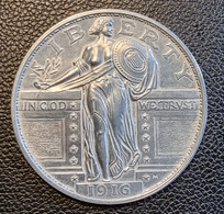 USA - ‘1916 Standing Liberty ¼ Dollar’ Commemorative Coin - Monedas Elongadas (elongated Coins)