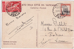 1935 - VATICAN - CARTE De BIELLA => POITIERS (VIENNE) - Storia Postale