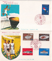 JAPON - JEUX OLYMPIQUES De TOKYO 1964 - 2 ENVELOPPES FDC ! - FDC