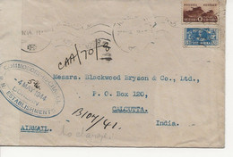 WW2 APR 1944 COMMOSORE IN CHARGE RN ESTABLISHMENTS DURBAN South Africa To INDIA Calcutta - Boten