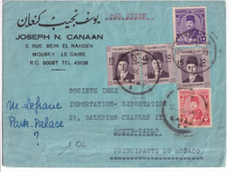 EGYPTE - 1946 - ENVELOPPE Par AVION De LE CAIRE => MONTE-CARLO (MONACO) - DESTINATION !! - Storia Postale