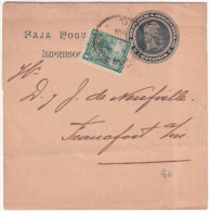 ARGENTINA - 1904 - BANDE JOURNAL ENTIER POSTAL => FRANKFURT (GERMANY) - Enteros Postales