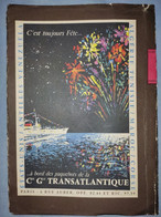 Jaquette Couvre-livre  Compagnie Générale Transatlantique Illustrateurs René Bouvard Et A M. Cassandre Paquebot - Tabak
