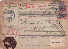 ALLEMAGNE 1913 COLIS POSTAL DE PFORZHEIM - Brieven En Documenten