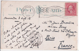 USA - 1919 - MECA DRAPEAUX ! FAHNE / FLAGS - CARTE De ANACONDA MONTANA => PARIS - Brieven En Documenten