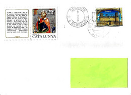 SPAGNA ESPANA - 2022 Lettera Per L'Italia Con Francobollo Singolo 2017 Castello Manzanares + Etichetta Catalunya - 17207 - Covers & Documents
