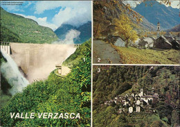 1108469 Valle Verzasca Diga Di Contra, Sonogno, Corippo Mehrbildkarte - Sonogno