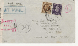 MARITIME MAIL NAVAL CENSOR 1941 - 45 COMBINED PAQUEBOT CANCEL WITH DURBAN REMOVED South Africa - Bateaux