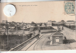 49  - Très Belle Carte Postale Ancienne De  SAUMUR   Vue Générale Prise De La Gare - Saumur