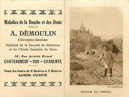 Dép 16 - Chateauneuf Sur Charente - Calendrier De 1933 - Publicité Dentiste A. Démoulin - Cliché Guilleminot - Bon état - Petit Format : 1921-40