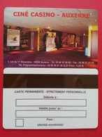 Cinécarte Ciné Casino AUXERRE Carte Permanente (BD0415 - Entradas De Cine