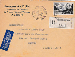 LSC - PAR AVION REC. - ALGER Pour NANTES / 1955 - Posta Aerea