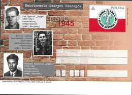 POLAND, 2021, POSTAL STATIONERY, PREPAID POSTCARD,WWII, SZARE HEROES, POLISH SCOUTS  KILLED IN WWII - Guerre Mondiale (Seconde)