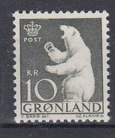 Greenland 1963 Definitive 1Kr Polar Bear 1v ** Mnh (57475B) - Neufs