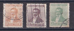 Argentine  1900-1919  Y&T  N ° 197   198  199  Oblitéré - Usados