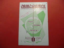 BUVARD  PRODUIT PHARMACEUTIQUE / PHARMACIE ORTHO GASTRINE  FOIE ESTOMAC INTESTIN  LABORATOIRES A LE BLOND  BOURGET CITRA - Produits Pharmaceutiques