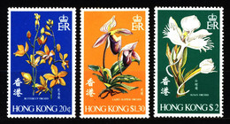 Hong Kong 1977 Mi 341-343 Orchids MNH - Ungebraucht