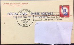 USA 1956,USED POSTCARD STAMP SHOW SLOGAN CANCELLATION NEW YORK LIBERTY - Statue Of Liberty
