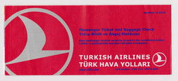 Turkey Turkish Airlines Airline Carrier TURKISH AIRLINES Passenger Ticket Used (49194) - World
