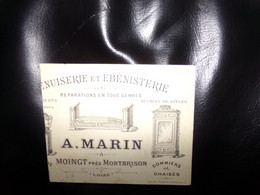 A.Marin,Menuiserie Et Ebénisterie,Moingt Près Montbrison,vers 1910 - Cartoncini Da Visita