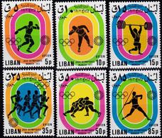 Libanon,,1974, 1240/45 A, MNH **,  Olympische Sommerspiele, München. - Verano 1972: Munich