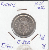 E0803 MONEDA ESPAÑA 5 PESETAS 1976 ESTRELLA 76 SIN CIRCULAR 1 - Andere & Zonder Classificatie