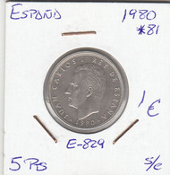 E0829 MONEDA ESPAÑA 5 PESETAS 1980 ESTRELLA 81 SIN CIRCULAR 1 - Andere & Zonder Classificatie