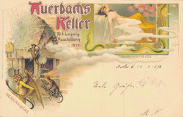 L12 - Diable, Faune - Auerbachs Keller - Alt - Leipzig Ausstellung 1897 - Hexenkuche - Zauberspiegel - Fairy Tales, Popular Stories & Legends