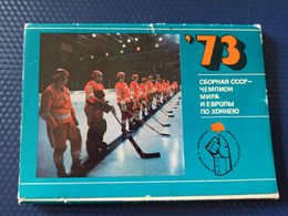 Old USSR Postcard Set - Full 20 PCs Set - World Hockey Championship 1973 - Sport Invernali