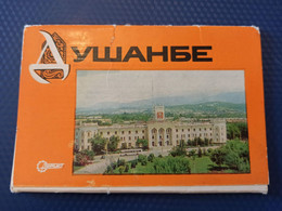TAJIKISTAN  Dushanbe  Capital.  12 Postcards Lot  - Old USSR Postcard  - 1970s Lenin Monument - Tadzjikistan