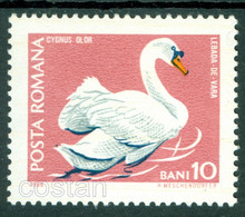 1968 Swan,The Mute Swan/Cygnus Olor,Höckerschwan,Protected Birds,Romania,2724,MNH - Schwäne