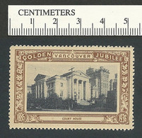 B65-62 CANADA Vancouver Golden Jubilee 1936 MNH Court House - Local, Strike, Seals & Cinderellas