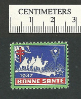 B66-42 CANADA Christmas Seal 1937 French MNH - Vignettes Locales Et Privées