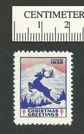 B66-43 CANADA Christmas Seal 1938 English MNH - Viñetas Locales Y Privadas