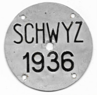 Velonummer Schwyz SZ 36 - Plaques D'immatriculation