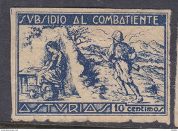 LOTE 2112  ///  (C100) VIÑETA ASTURIAS 10 CTS. AZUL **MNH - Republican Issues