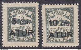 LOTE 2112A  ///  (C105) GUERRA CIVIL 2 VIÑETAS REPUBLICANAS DE MASNOU (BARCELONA) Nº 1 Y 2 CAT. FESOFI/SOFIMA **MNH - Emissioni Repubblicane