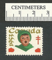 B66-56 CANADA Christmas Seal 1953 MNH Caroler - Local, Strike, Seals & Cinderellas