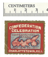 B67-01 CANADA 1914 Charlottetown PEI Confederation Stamp MNG Creases - Privaat & Lokale Post