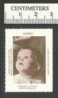 B67-30 CANADA Quebec Easter Seal Society Red MNH - Vignette Locali E Private