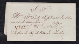 Brazil Brasil 1835 Offical Cover V.D. QUELUZ To OURO PRETO - Préphilatélie