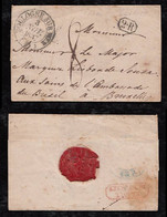 Brazil Brasil 1837 Cover France To Ambassador In Belgium Bruxelles - Prephilately