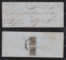 Brazil Brasil Ca 1850 Cover 2x 30R RIO DE JANEIRO To PATY DO ALFERES - Briefe U. Dokumente