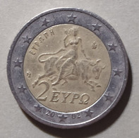 2002 -  GRECIA  - MONETA IN EURO  -  DEL VALORE DI 2,00  EURO - USATA - Griekenland
